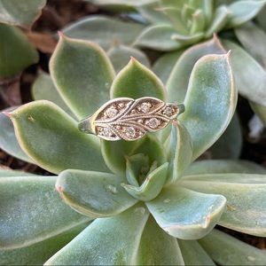 NWOT BR Silver Leaf Ring